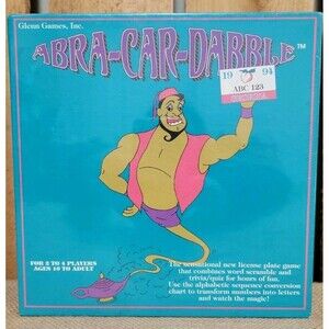 Vintage Board Game Abra-Car-Dabble License Plate Word Scramble Trivia Sealed NIB